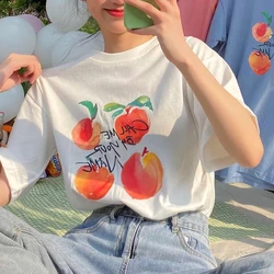 Call Me By Your Name Movie Shirt Fashion Tees 80s Retro Style Peach T-Shirt Cute Aesthetic Short Sleeves Top