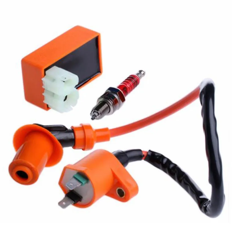 

Racing Ignition Coil CDI + Ignition Coil + Spark Plug for GY6 50cc 125cc 150cc Motorcycle Accessories