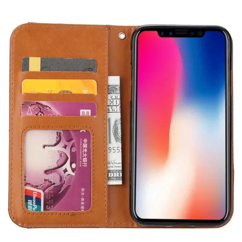 Luxus Leder Brieftasche Telefon Fällen Für iPhone XR X XS Max 12 Mini 11 Pro Flip Stand Abdeckung mit Karten Slots für iPhone SE 2020