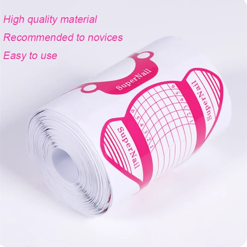 Punte per unghie francesi Estensione gel UV acrilico Forma arricciata Adesivo gel per unghie Guida artistica Stampo Stencil per manicure Strumenti acrilici