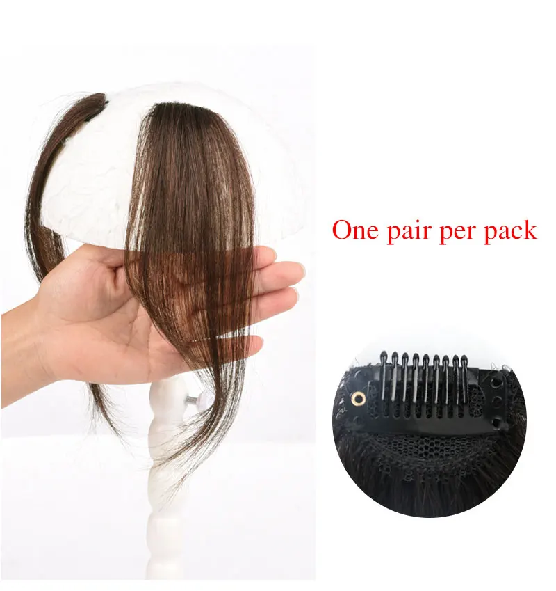 Seamless Natural Invisible Bangs Wig Traceless Bangs 100% Human Hair Female Figure-eight Bangs on Both Sides Wig Patch