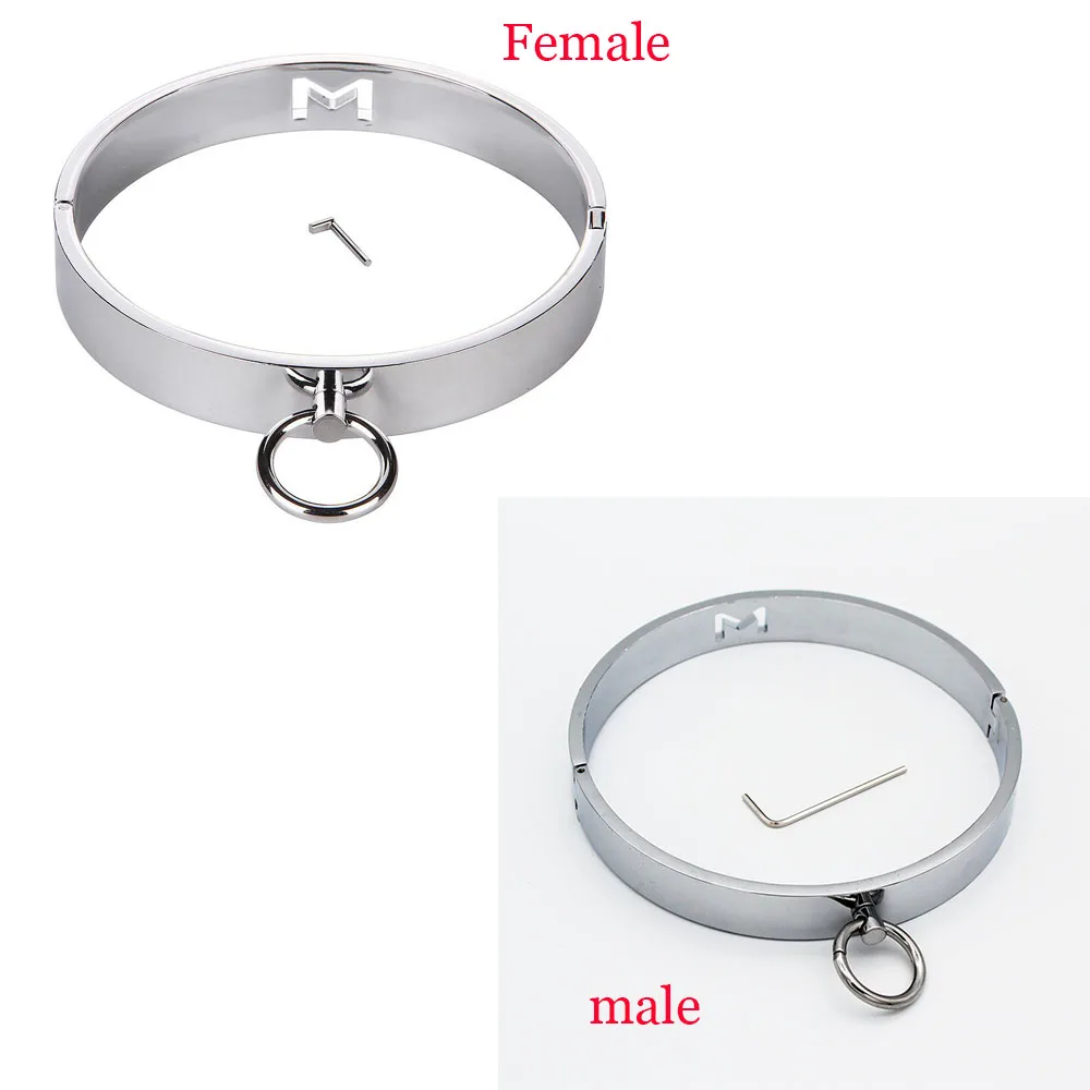 Metal Handcuffs Neck Collar Shackles Ankle Cuffs with Locking Pin Roleplay SM Bondage Adult Game Sex Toys for Women Men