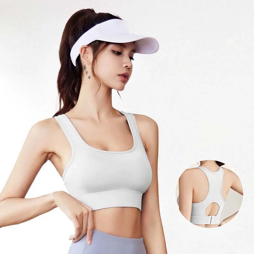 

Solid Color I-shaped Sports Bra Anti-shake Design Comfortable Fitness Back-breasted Vest Breathable Moisture-Wicking