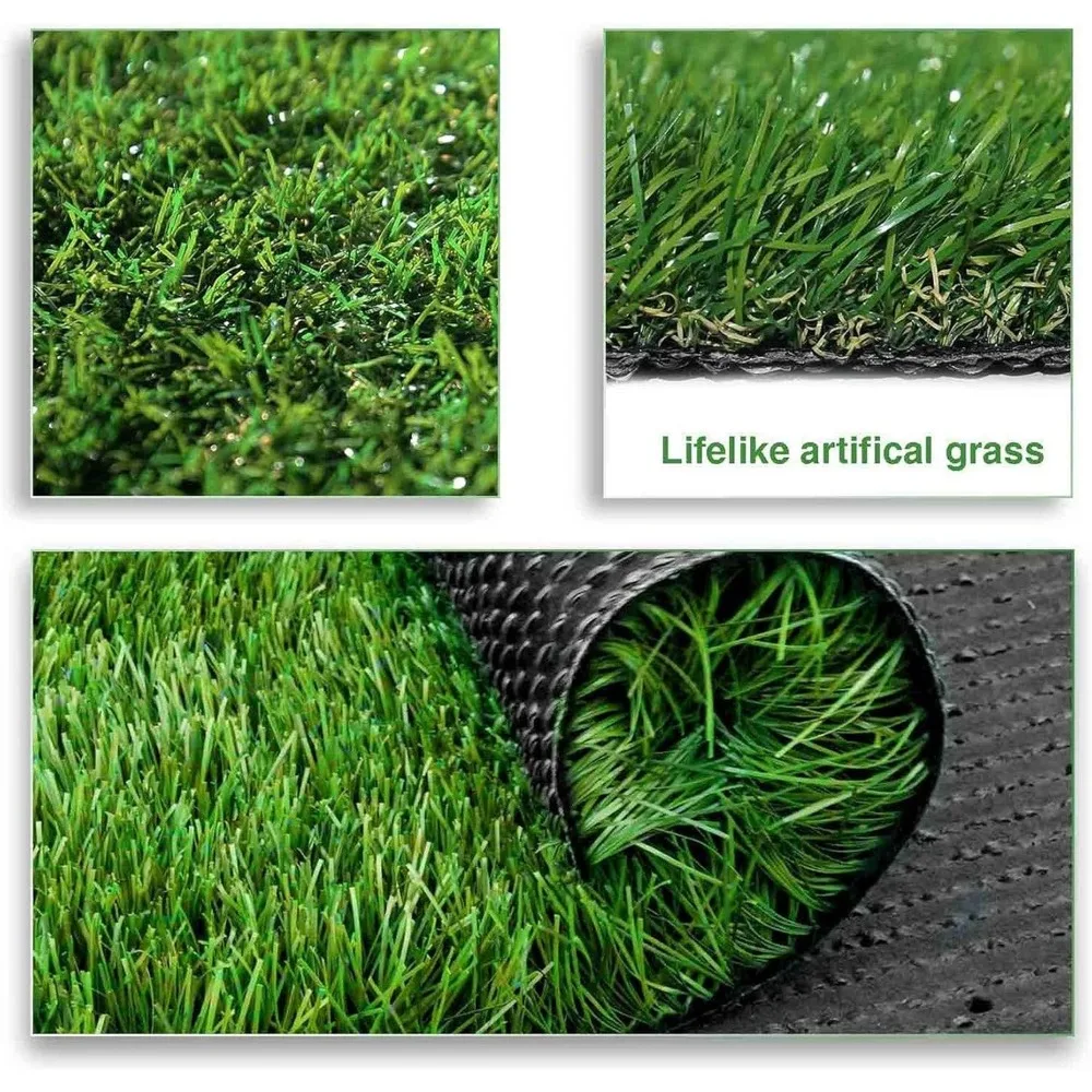 LITA 10ftx5ft Artificial Grass Fake Deluxe Synthetic Thick Lawn Pet Turf Perfect for Indoor/Outdoor Landscape, 5 ft x 10 FT