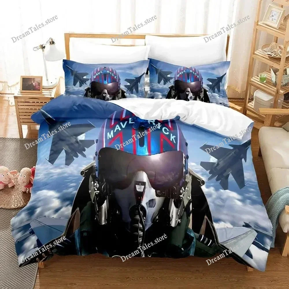TV Top Gun Maverick Bedding Set Boys Girls Twin Queen Size Duvet Cover Pillowcase Bed Kids Adult Fashion Home Textileextile369
