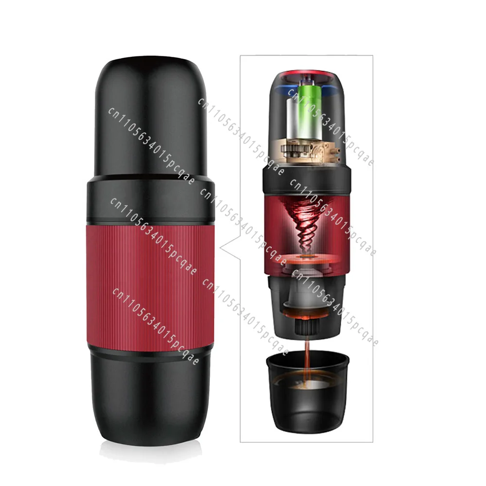 Portable Hand-pressed Coffee Machine, Italian Electric Espresso Cup, Outdoor Powder Capsule Portable Coffee Maker