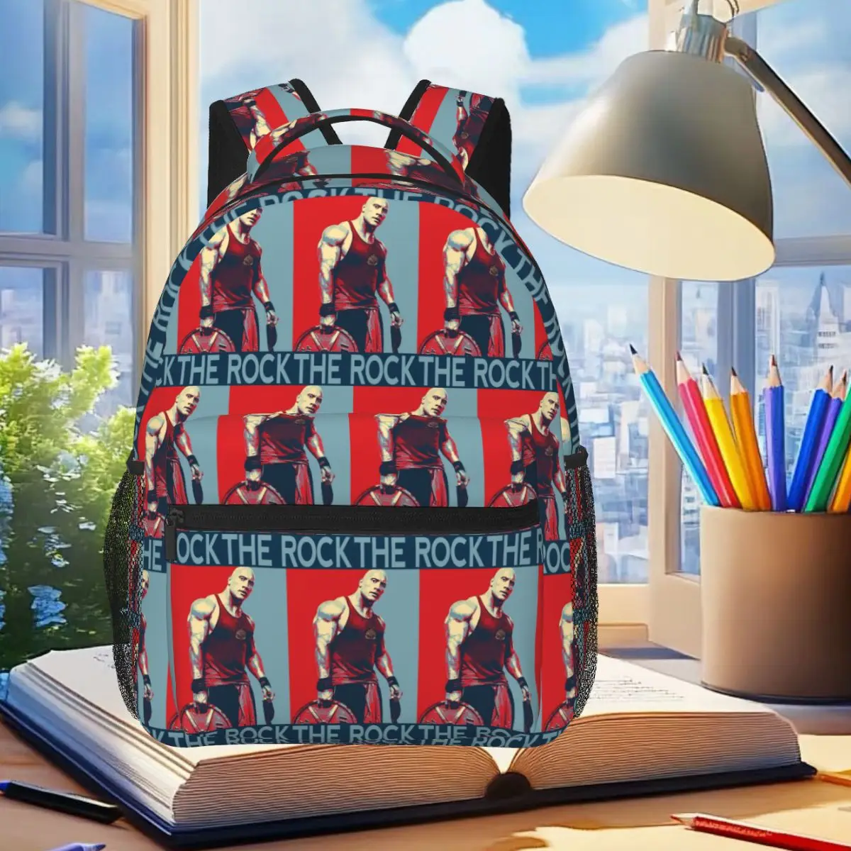 Dwayne Johnson Rock Backpack Student Boys Girls BookBag Kids School Bag Laptop Shoulder Bags for Men Women