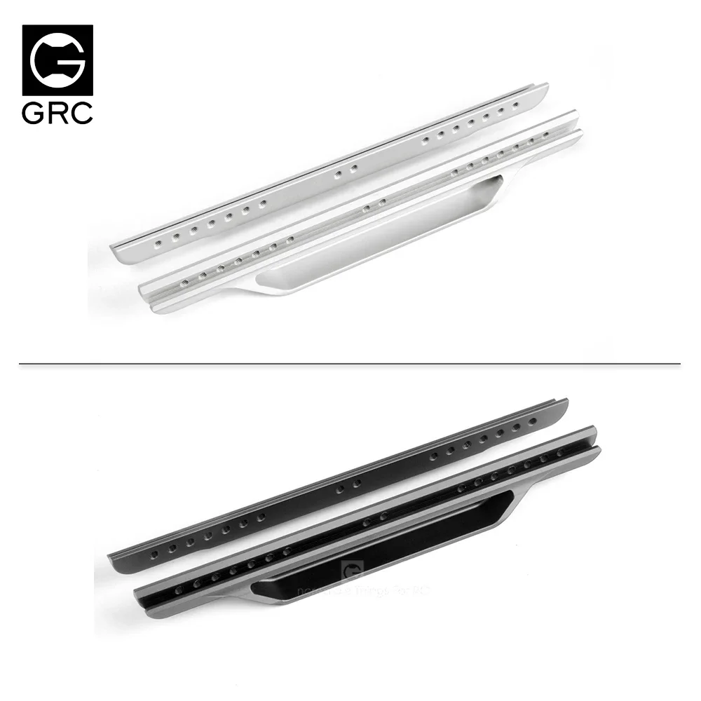 GRC Aluminum Rock Sliders Side Bumper Pedal for TRX4 Bronco Defender TACTICALUNIT #8219 Upgrade Option Parts#GAX0102BS/BB