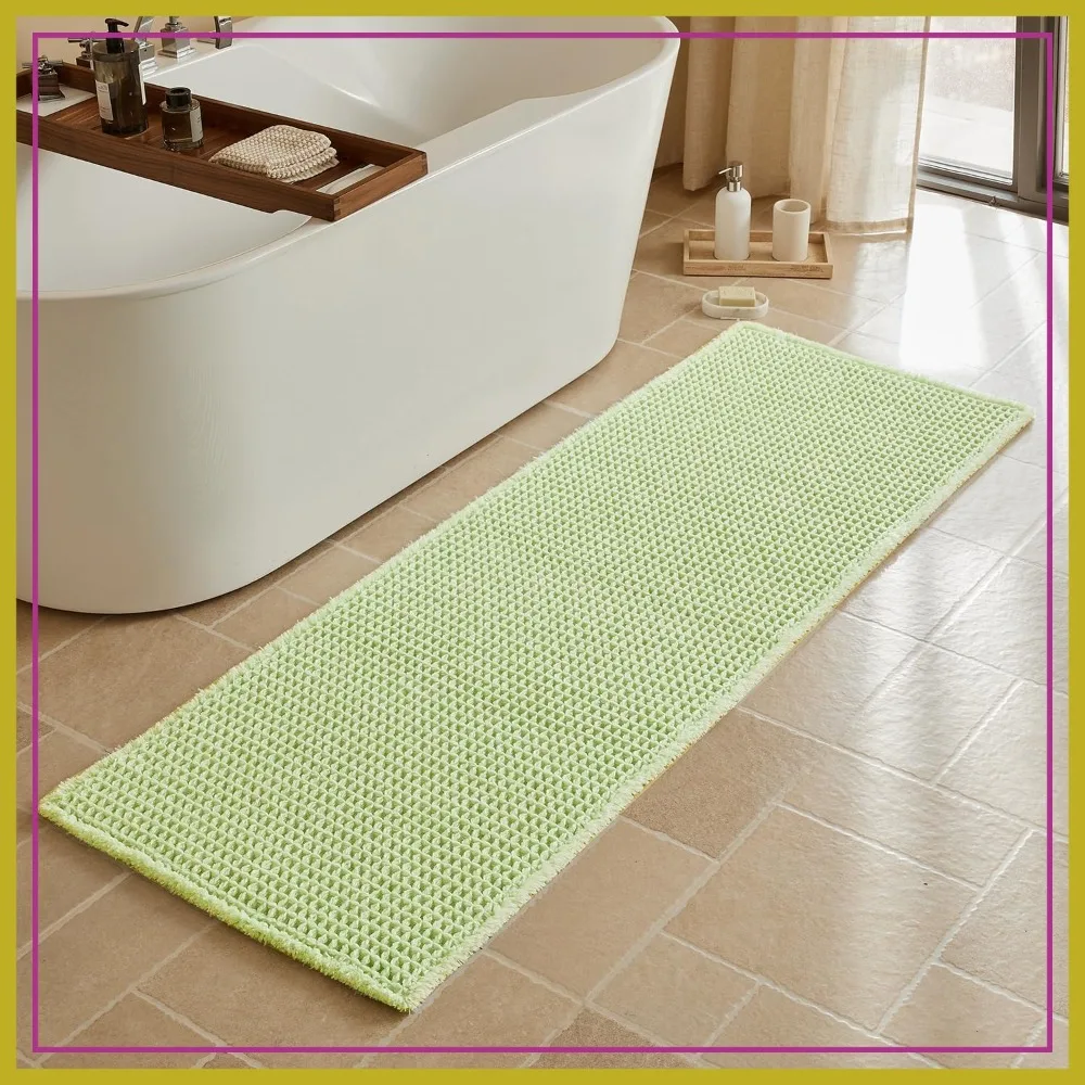 

Ultra Soft Bath Mat - Non Slip Washable, Super Absorbent Quick Dry, 24x72 inch, Pale Green