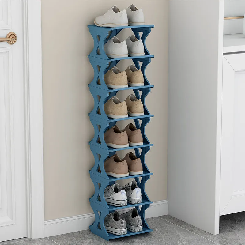 Multi Layer Household Simple Narrow Doorway Shelf Economical PP Plastic Space Saving Small Shoe Cabinet 신발걸이 Shoe Rack