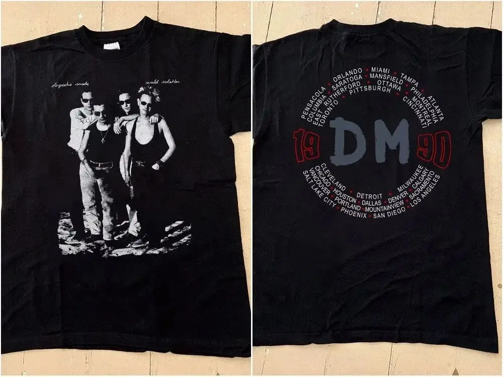 Camiseta de la gira World Violator de DEPECHE MODE de 1990, camiseta vintage de rock, informal, holgada, de manga corta, de verano, con estampado de algodón, unisex