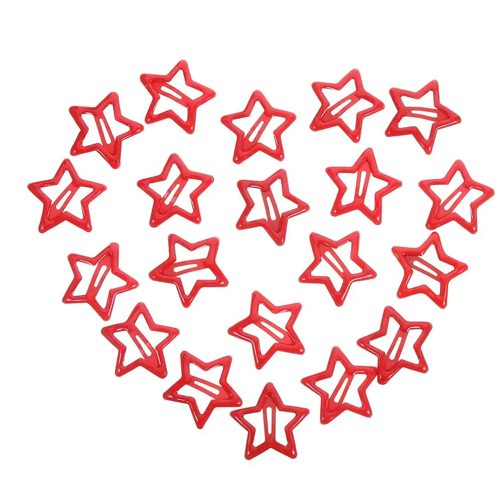 40 Pcs Star Hair Accessories Hairpin Pins Clips for Thin Headgear Red Barrettes