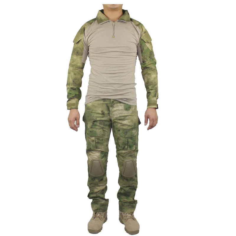 

Mens Gen2 Uniform Shirt With Pants Set Camouflage With Knee Elbow Pads Outdoor Hunting Suit