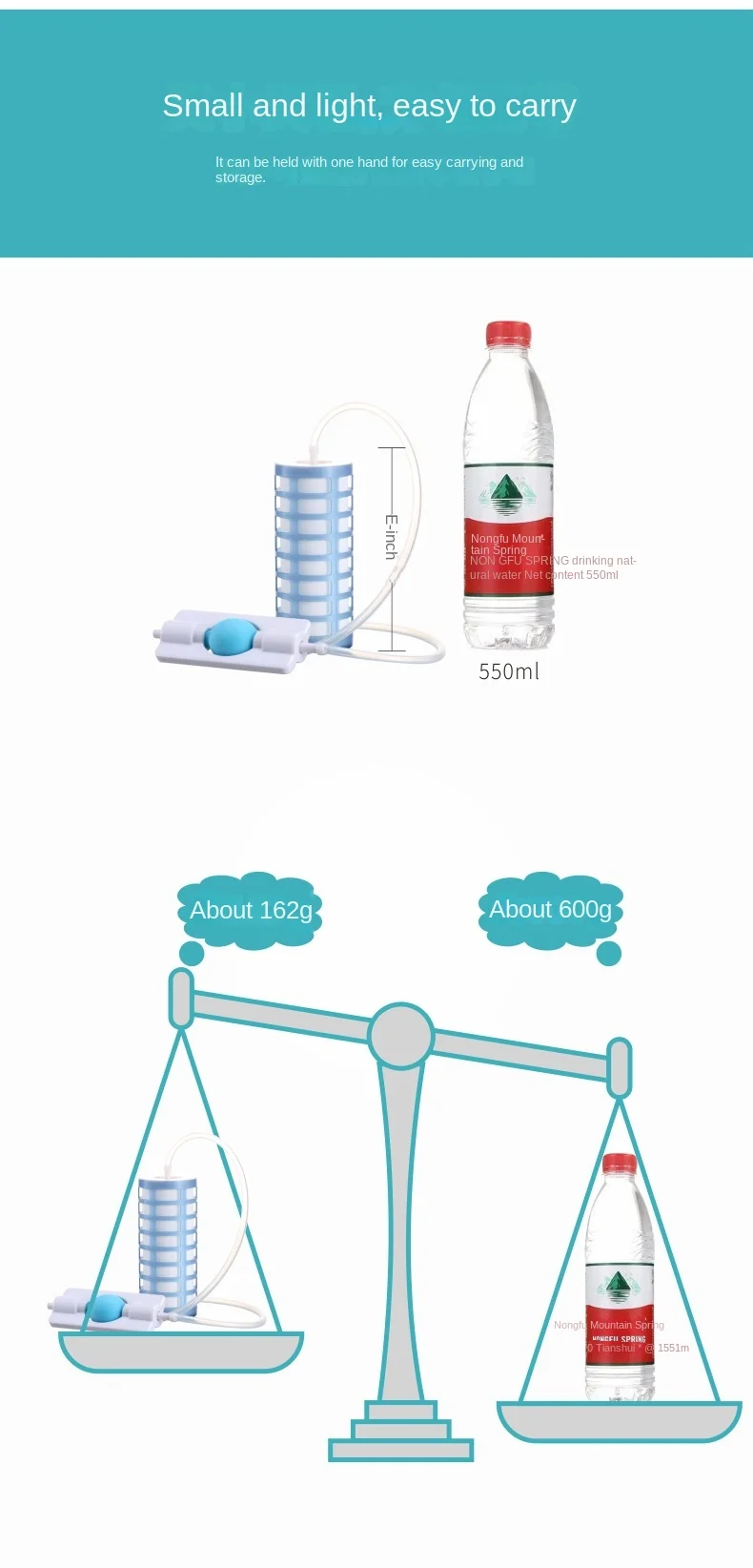 Purificador de agua Individual para exteriores, filtro de agua portátil para exteriores, máquina de rescate de emergencia, equipo de Camping