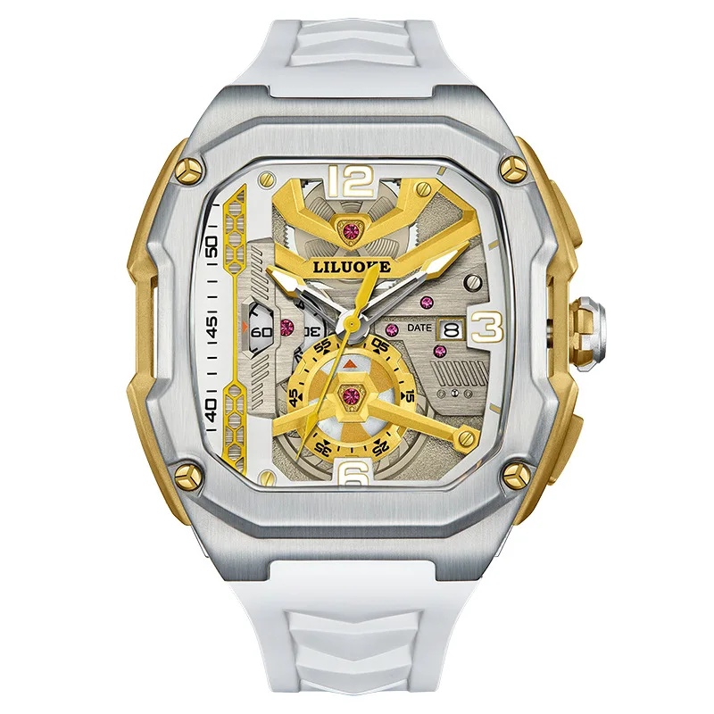 

2025 SVJ Полые мужские часы Высококачественные настоящие водонепроницаемые светящиеся мужские кварцевые часы