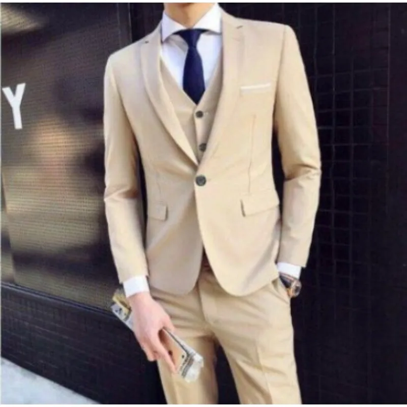 

New Men's Suit Two-piece Korean Slim Suit Men's Business Suit Groomsman Wedding Dress