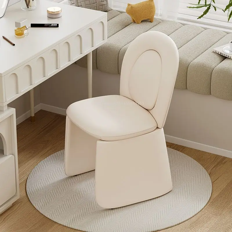 

Hot Cream Wind, Makeup Stool, Light Luxury, High Sense, Girls, Bedroom, Chair, Backrest, Manicure, Makeup Chair