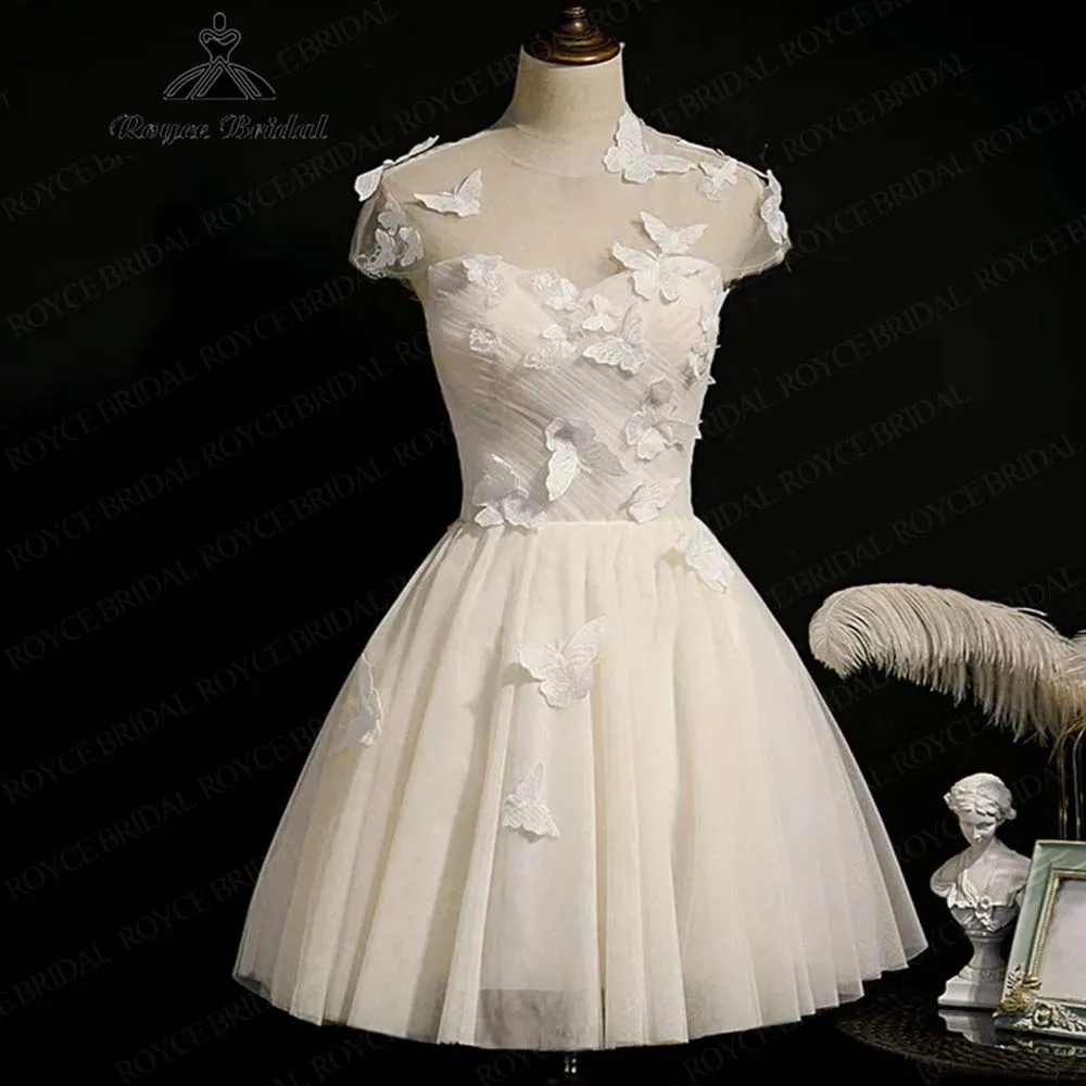 

Потрясающие короткие платья для встречи выпускников с короткими рукавами 2026 Милая пышная тюлевая юбка Вечернее платье Vestidos De Festa по индивидуальному заказу