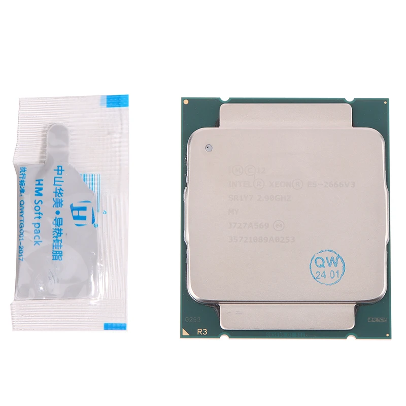 

1 шт. E5-2666V3 E5 2666 V3 процессор SR1Y7 2,9 ГГц 10 ядер 135 Вт разъем LGA 2011-3 процессор E5 2666V3