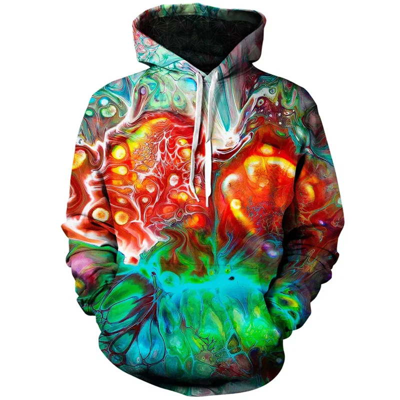 Retro Marble Graphic Hoodie For Men 3D Printed Sweatshirt Streetwear Sports Running Pullovers Oversized Long Sleeve Hoodies