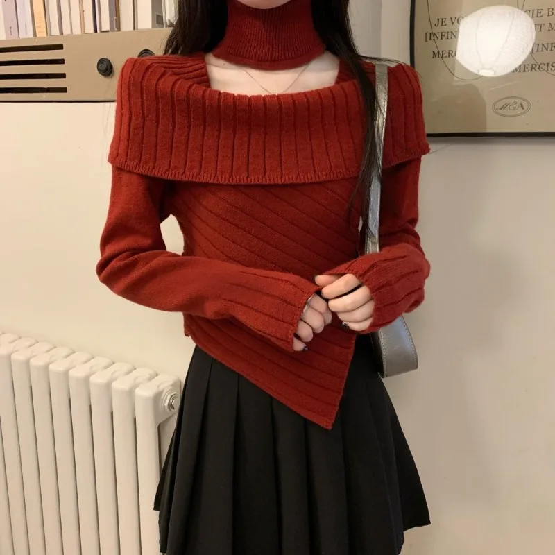 

Cropped Female Pullover Christmas Youthful Wear To Work Sueters De Mujer Clothing Sales Offers Solid Knitted Sweaters For Women