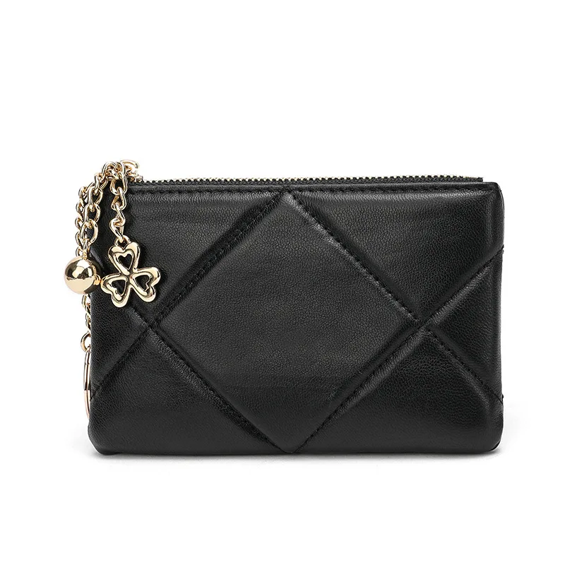 Delicate Coin Coin Purse Leather Women's Short Bag Slim Zipper Clutch Small Bag 2025 New Key Case