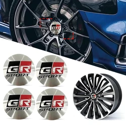 4pcs 56mm Car Tire Wheel Center Hub Caps Emblemem Sticker car Accessories For Toyota Gazoo Racing RAV4 C-HR Mirai Prado Avensis