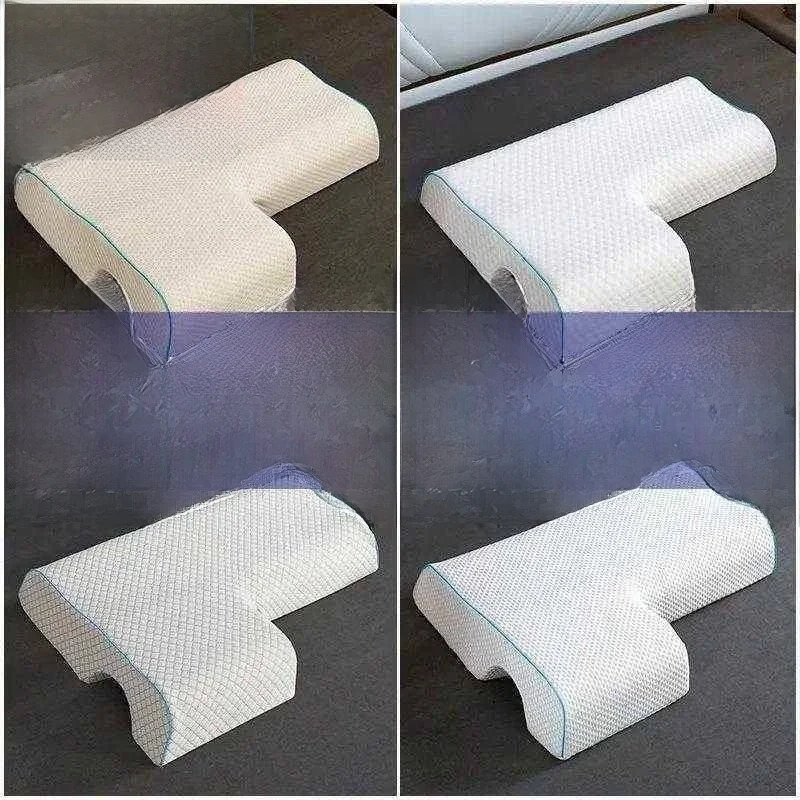 

New Memory Foam Pillow Inteated Arm Support Non-crion Couples Double Bedding Hard Support Office Use 3D Cutting