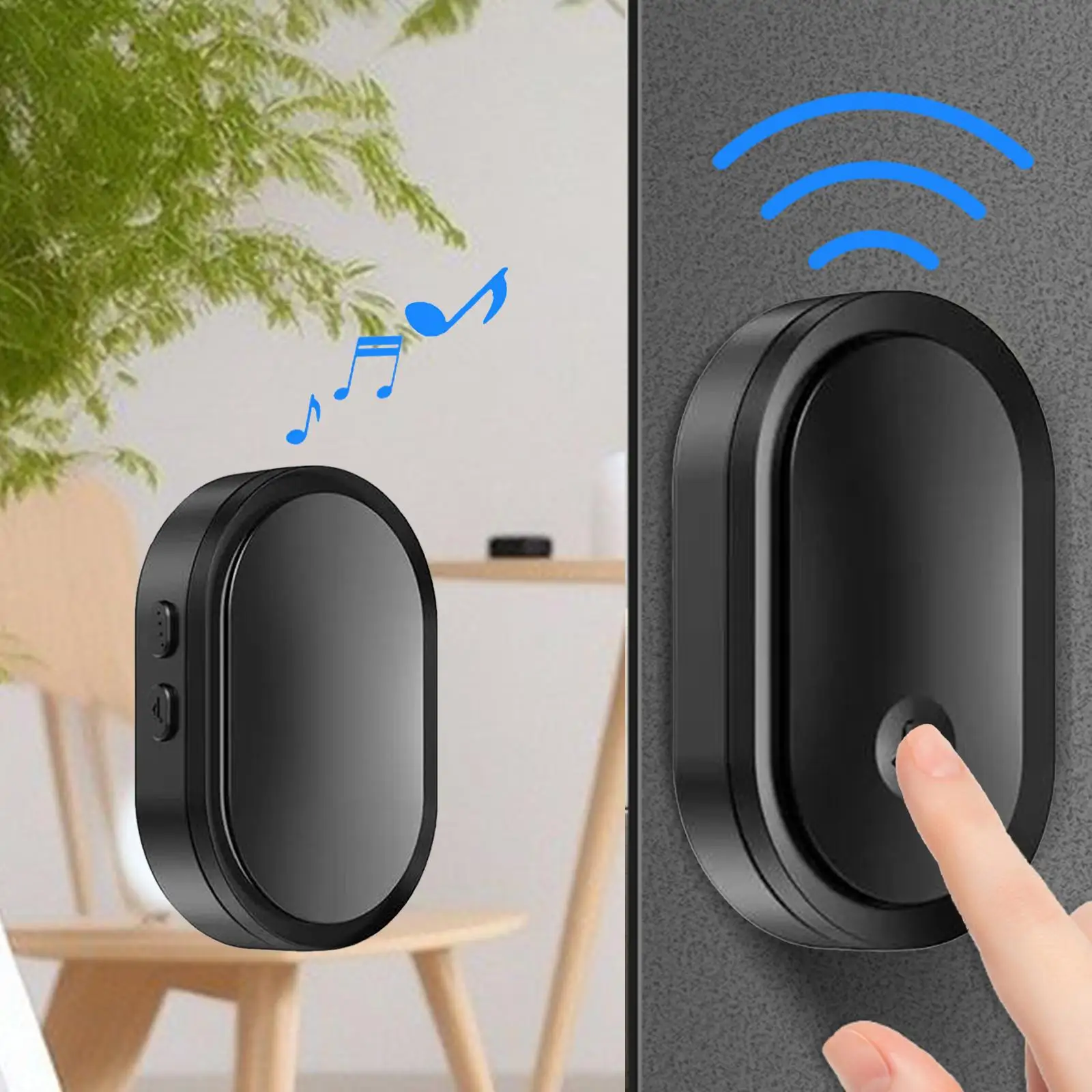 Wireless Door Bell Multipurpose Easy Installation Adjustable Volume Home Doorbell for Indoor Outdoor Hotel Shops Warehouses Home