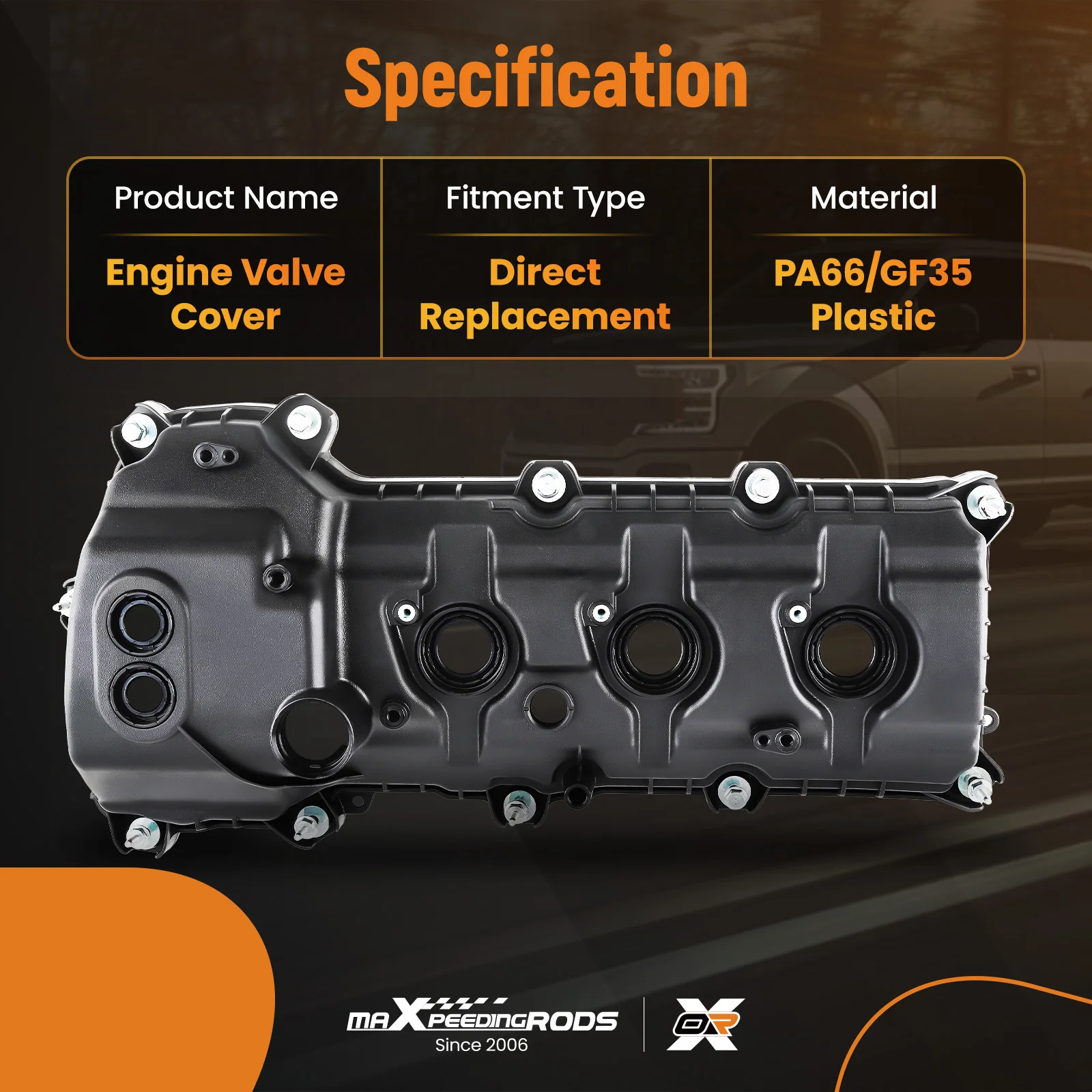 フォード マスタング 2011-2017 V6 3.7L DOHC用 エンジンバルブカバー 左側 BR3E6K271FG  BR3E6K271GC  BR3Z-6582-R