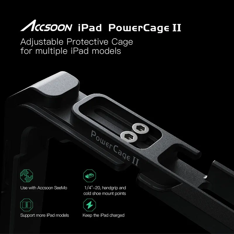 Accsoon iPad PowerCage Ⅱ iPad Rabbit Cage NP-F Battery Plate Adapter Charging Module Can Be Matched Seemo