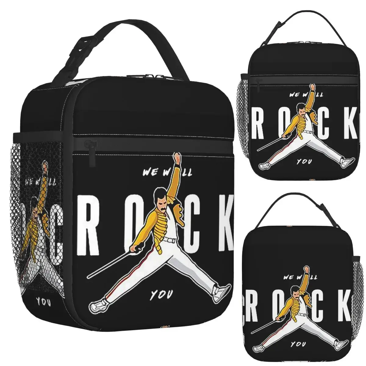 

We Will Rock You Freddie Mercury Изолированная сумка для обеда для женщин Бенто Коробки для хранения еды Контейнер-холодильник Термальный ланч-бокс Tote