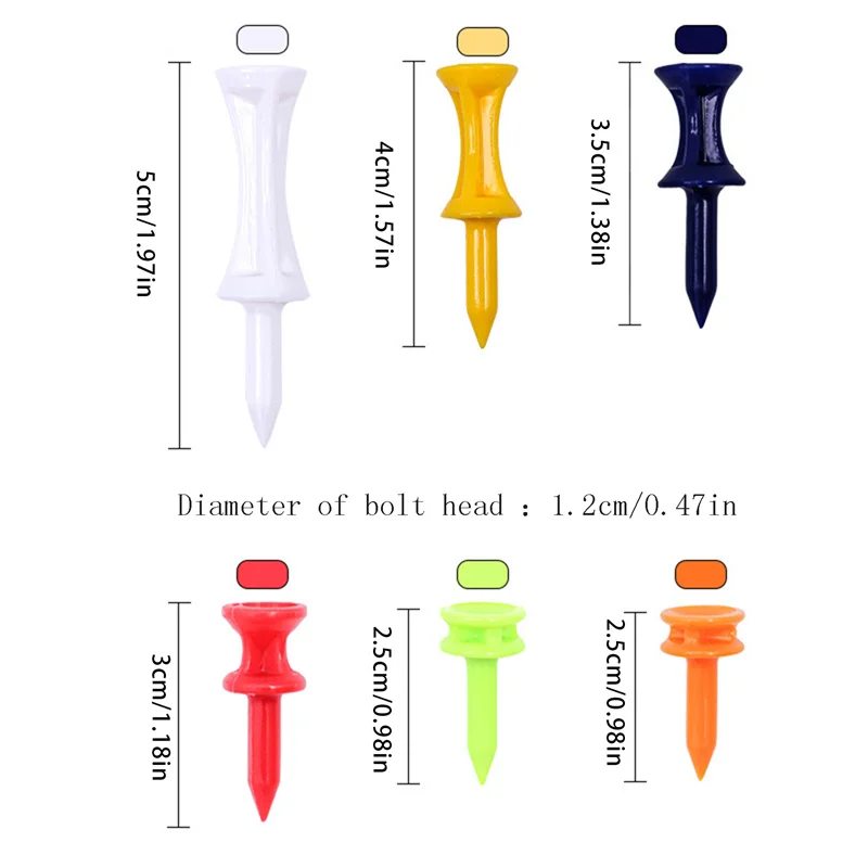 حزمة تيشيرت جولف بلاستيكية ملونة ، تيشيرتات تنحي ، سائق كامل الحجم ، مكويات هجينة لمسافات أطول ، شحن مباشر ، 50: 50