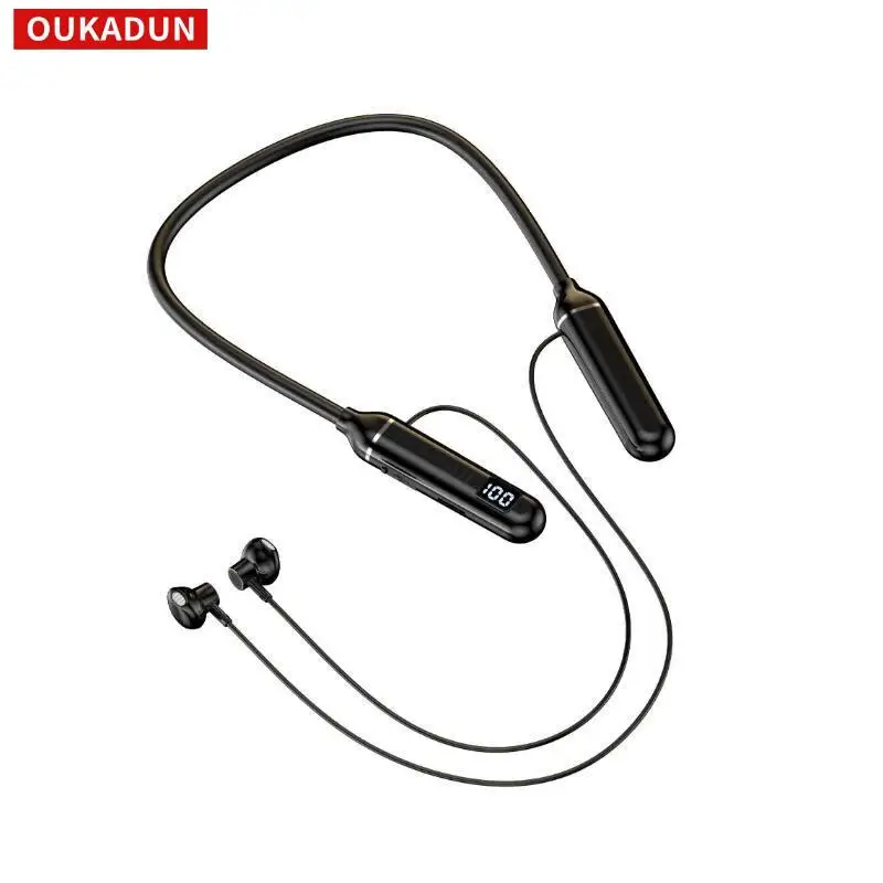 Headphones Bluetooth Neck hanging Headphones Support TF Card Silicone High Fidelity 9d Stereo Running Game Sports Headphones