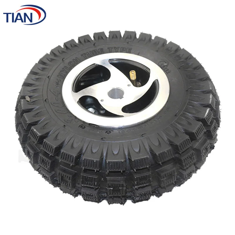 Inflatable Tire 3.00-4 Electric Scooter Tyre Inner Tube with Rim Keyway Alloy Wheels Hub for Gas Scooter Bike Motorcycle Parts