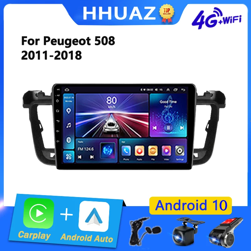 For Peugeot 508 2011 - 2018 Android Carplay Auto Car Radio Multimedia Player Autoradio GPS Stereo 2 din Head Unit Navigation