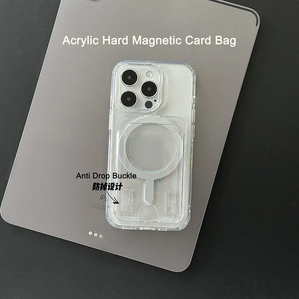 1 Magsafe transparent acrylic card bag suitable for lPhone 17 Air 16 Pro Max magnetic shell accessories - view 3