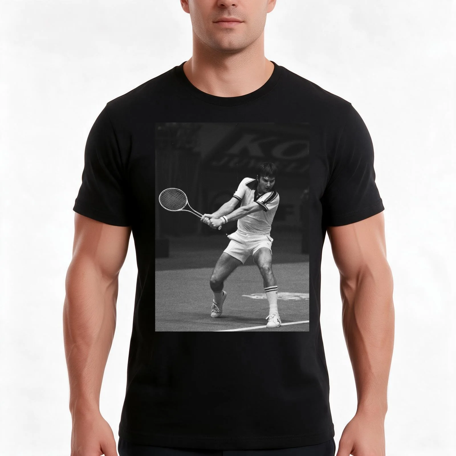 Jimmy Connors 4: Jimbo The Brash Basher of Belleville: Tennis Legend T-Shirt, Summer Casual Cotton Tee, Vintage Graphic Print