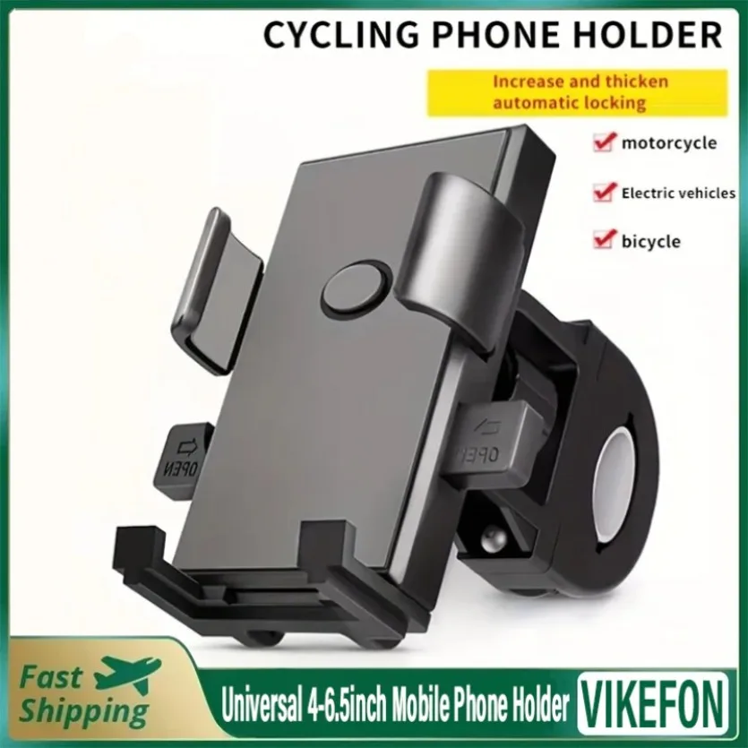 

Универсальный держатель для мобильного телефона диаметром 4–6,5 дюйма, кронштейн-подставка 360° ° Крепление для просмотра для мотоцикла, велосипеда, мотоцикла, автомобиля, противоударное