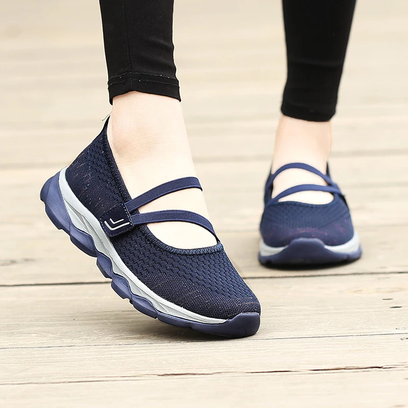 Women Flats Shoes Summer Mesh Sneakers Breathable Casual Shoes Women Loafers Lady Soft Walking Sneaker Boat Shoe Zapatos Mujer