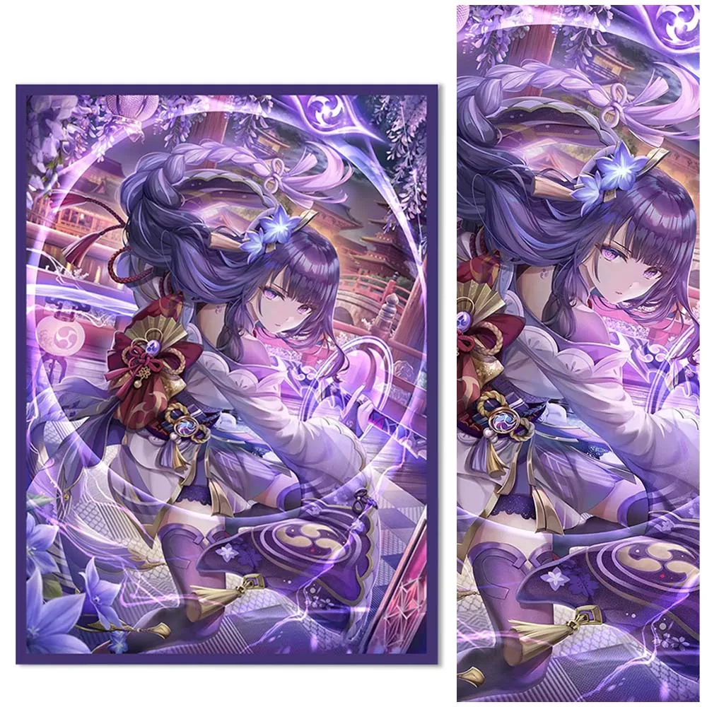 60 STKS 67×92mm Knipperende Thor Anime Kaarthoezen voor MTG/PKM Topladen Waterdichte Trading Card Protector Compatibel met PTCG