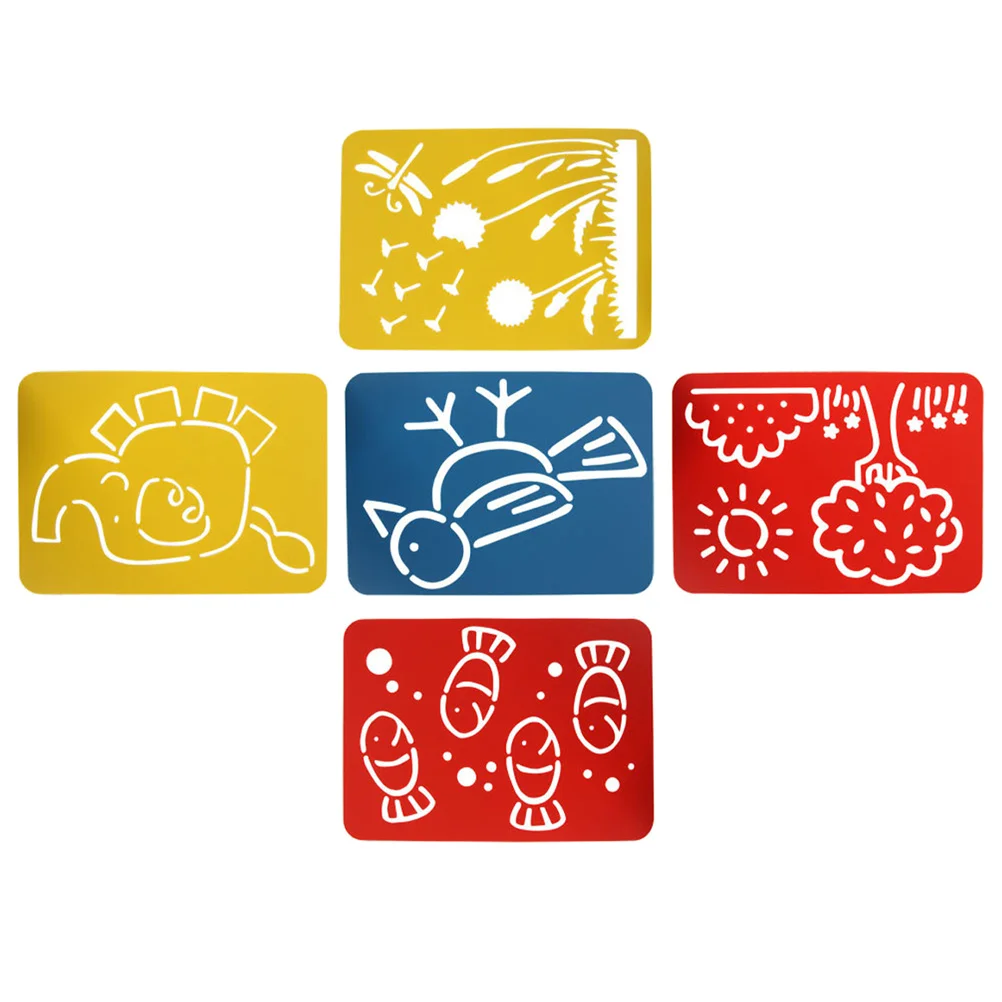 

5 Pcs Tools for A4 Painting Stencil Auxiliary Board Stencils DIY PP Supplies Learn Craft