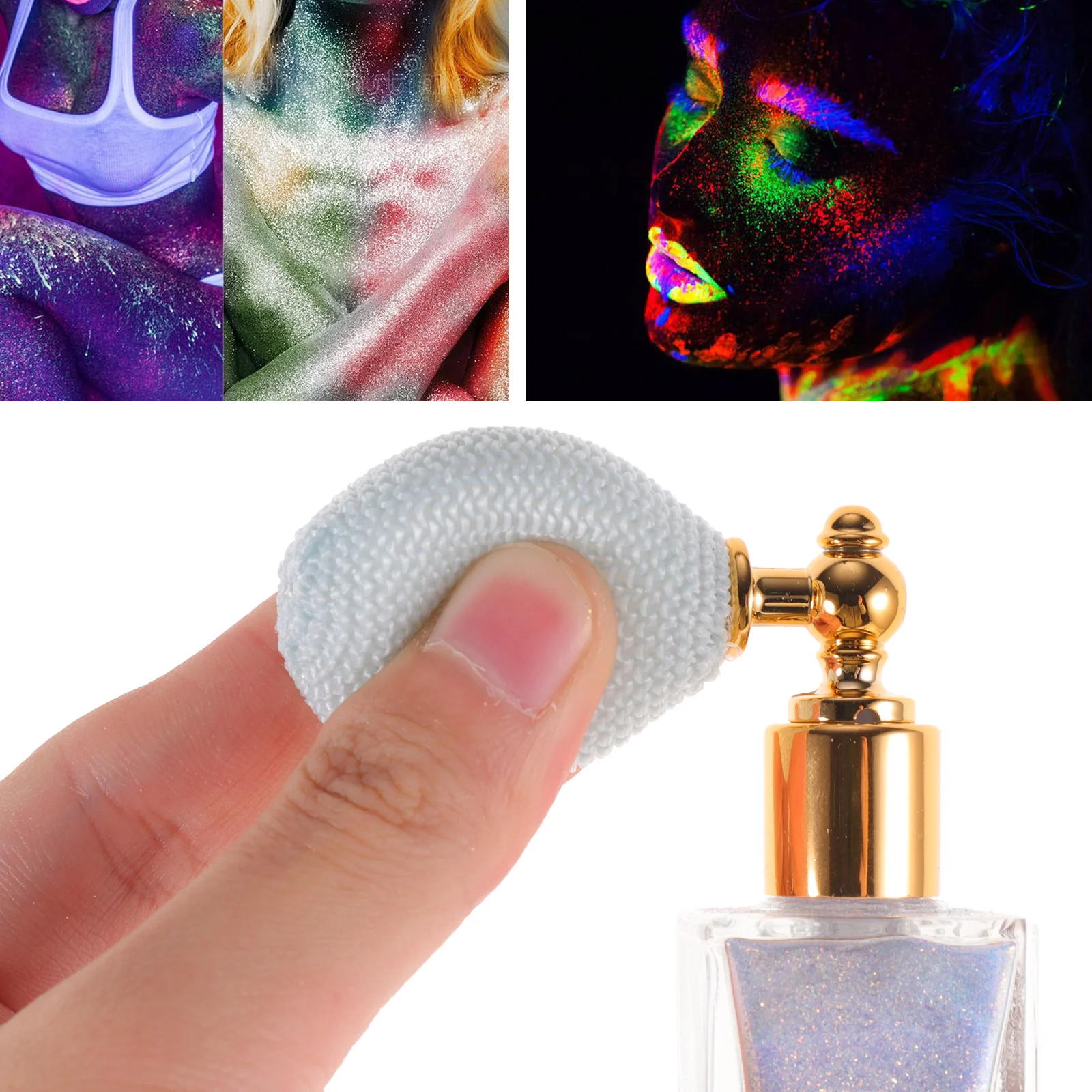 1Set Körper-Glitzer-Spray, leichtes, kompaktes Pudersprüher für schimmernde Haut, Haar-Highlighter, schnell absorbierend, gleichmäßige Verbreitung