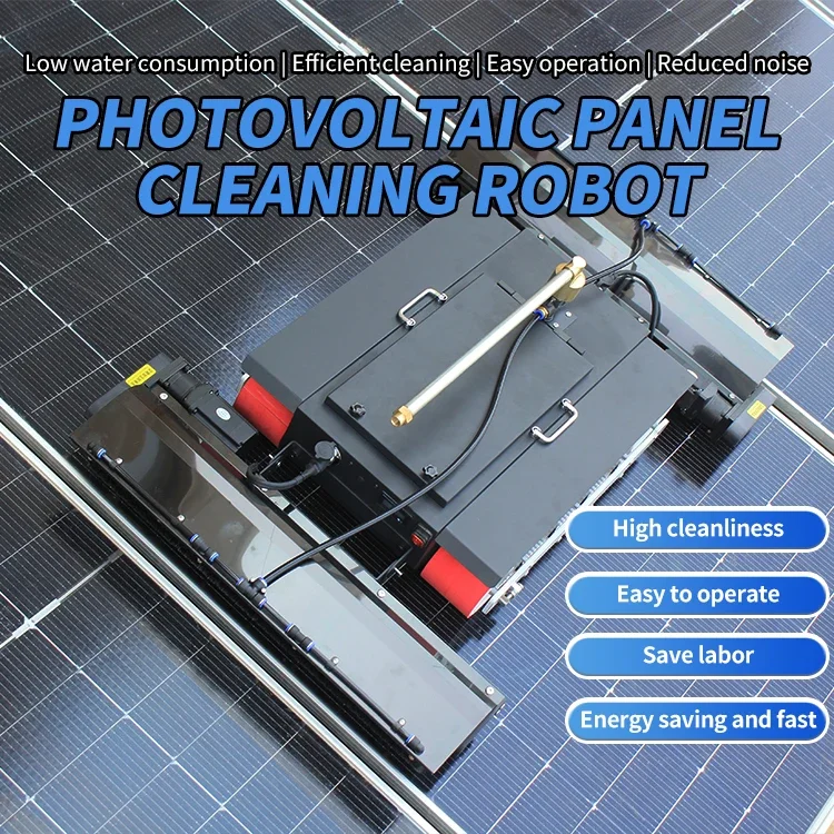 Solar Panel Cleaning Roof Photovoltaic Cleaning Robot Rechargeable Home Robot For Residential Roof Solar System