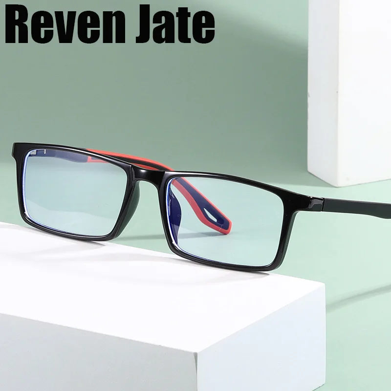 Reven Jate 81308 TR90 Square Glasses Frame Men Women Vintage Prescription Eyeglasses Frame Optical Spectacles blue light Eyewear