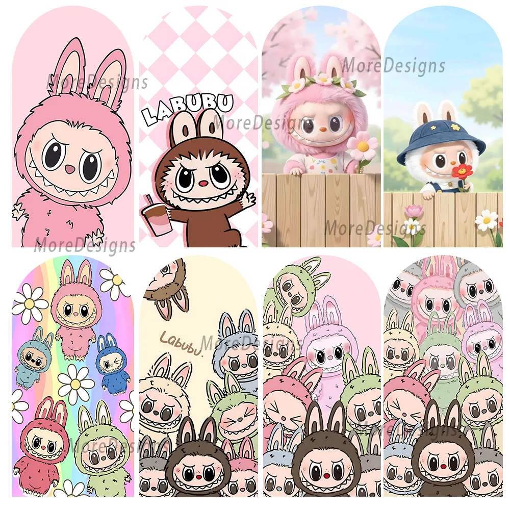 

Cartoon Monster Toy Arch Backdrop Covers Baby Shower Birthday Party Decora Arched Covers Double-sided Zipper Photography Props