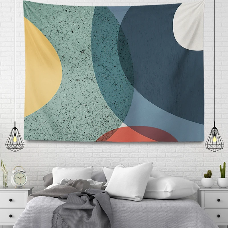 Minimalist Style Tapestry Nordic Hippie Aesthetic Illustration Tapestry Wall Hanging for Home Decor Living Room Bedroom Dorm