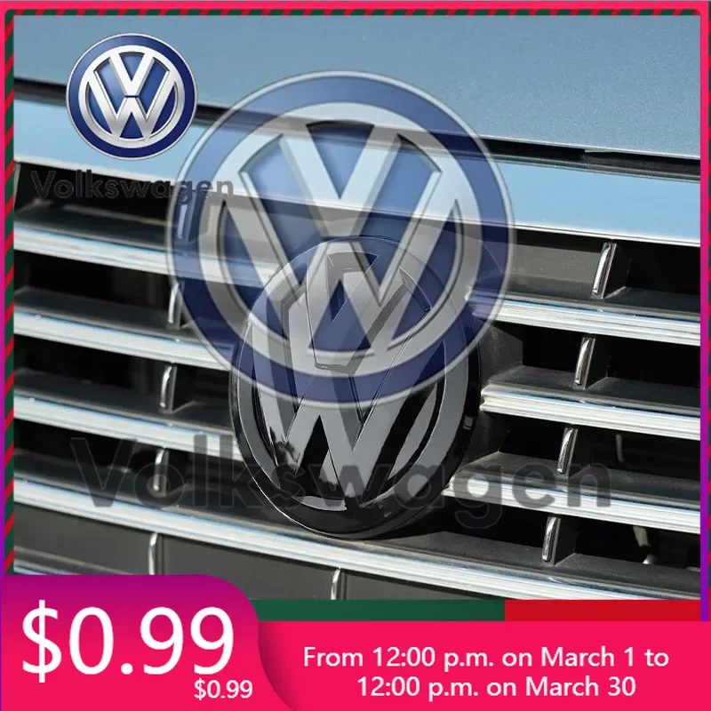 

For VW Volkswagen Car Sticker Set of Premium Car Stickers for 03-08 VW Golf 5 MK5 GTI - 129x113mm Front Emblem Replacement