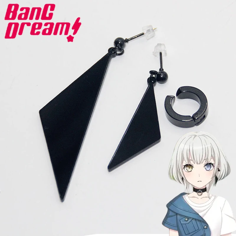 

Anime BanG Dream Rāna Kaname Cosplay Earrings Women Geometric Eardrop Gothic Ear Clip Jewelry Accessories