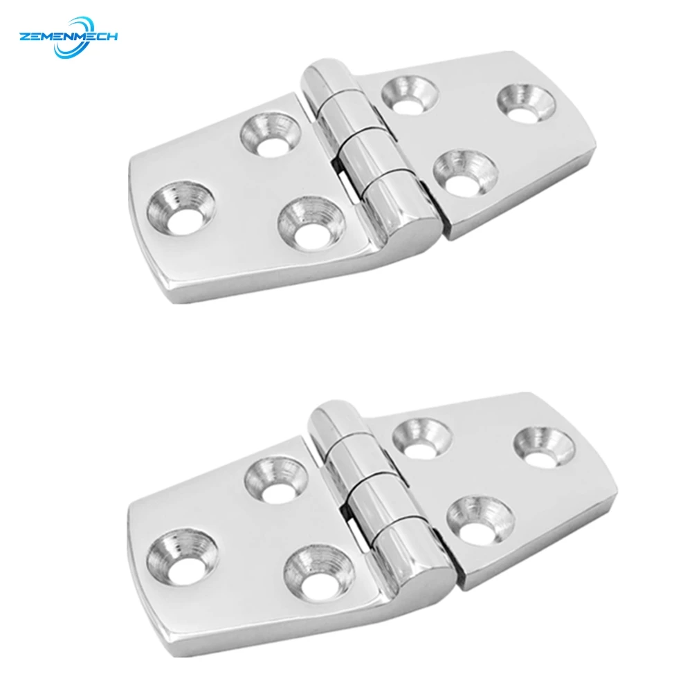 2PCS 316 Stainless Steel 38*76mm Heavy Duty Marine Grade Cast Boat Caravan RV Deck Cabinet Drawer Door Strap Butt Hinge Hardware